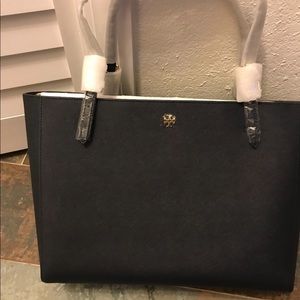 Tory Burch Emerson Buckle Tote Navy